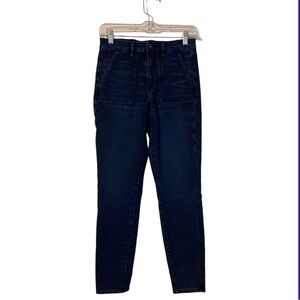 American Eagle blue denim super hi rise Jegging next level stretch .